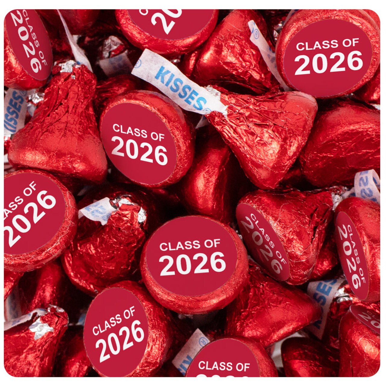170 Pcs Gold Graduation Candy Class of 2026 Stickered Milk Chocolate Almond Kisses For Party Favors, Candy Gifts, Dessert Tables, Treat Bags (1.7lb Bag)